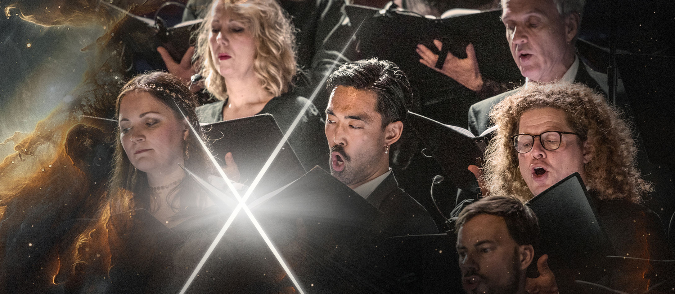 DR Koncertkoret medvirkende i Galaxsymphony i DR Koncertsalen.